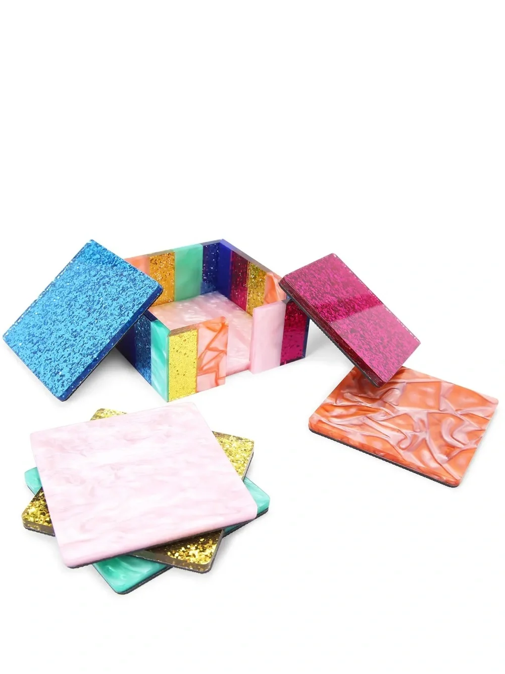 NWT Kurt Geiger Set of 6 Acrylic Coasters